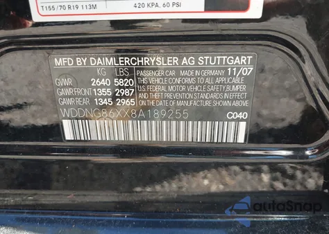 2008 Mercedes-Benz S 550 4Matic z USA, uszkodzony, nr VIN WDDNG86XX8A189255